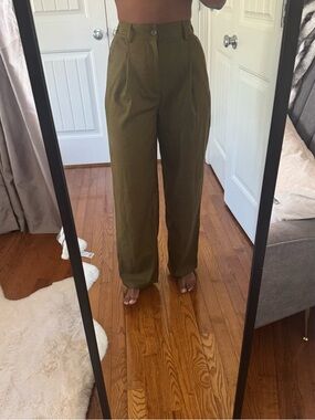 Urban Outfitters Olive Green Wide Leg Pants